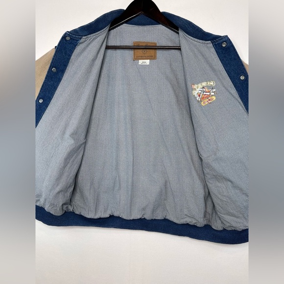 Vintage 3 Rivers denim bomber jacket men’s size Medium, snap closure, lined - Picture 6 of 10